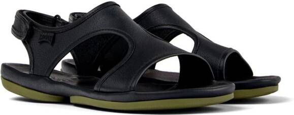 Camper Right leather slingback sandals Black