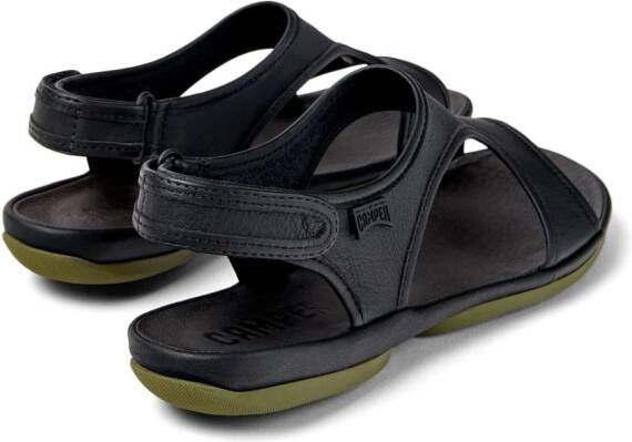 Camper Right leather slingback sandals Black