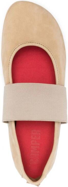 Camper Right Nina leather ballerina shoes Neutrals