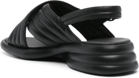 Camper Spiro 40mm leather sandals Black