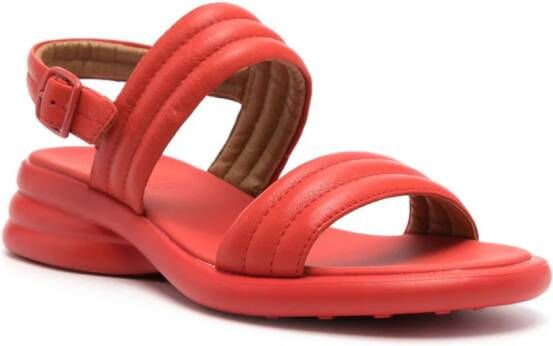Camper Spiro 40mm leather sandals Red
