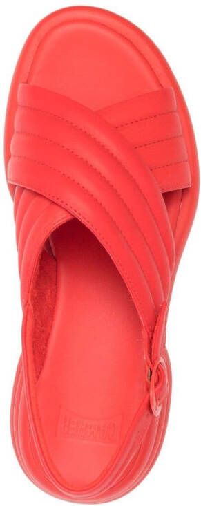 Camper Spiro cross-strap sandals Red