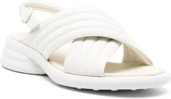 Camper Spiro padded leather sandals White