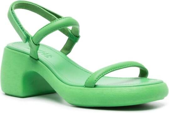 Camper Thelma 70mm leather sandals Green