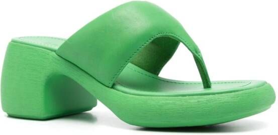 Camper Thelma 71mm leather sandals Green