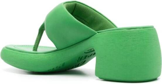Camper Thelma 71mm leather sandals Green
