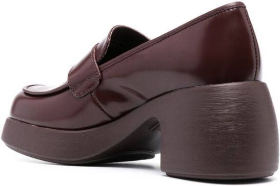 Camper Thelma 75mm leather loafers Red