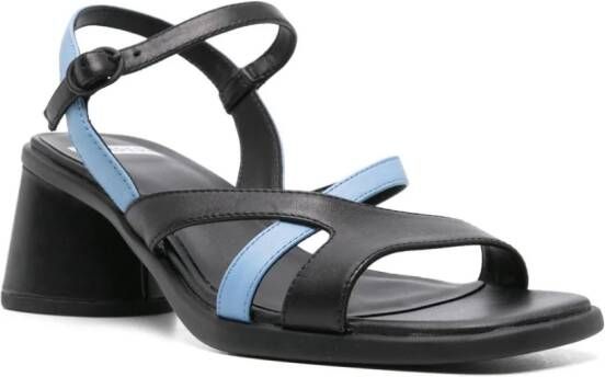 Camper Twins 60mm leather sandals Black