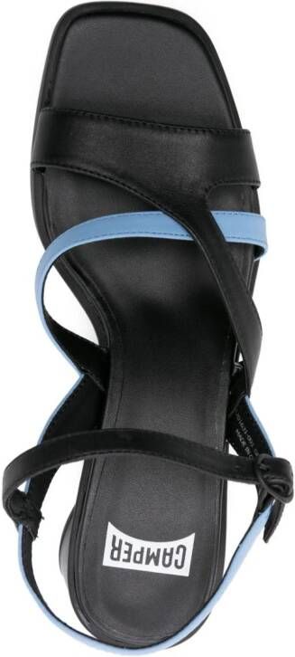 Camper Twins 60mm leather sandals Black