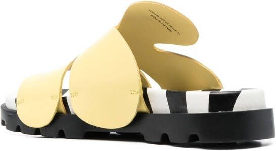 Camper Twins floral-detail leather sandals Yellow