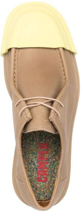 Camper two-tone lace-up loafers Neutrals