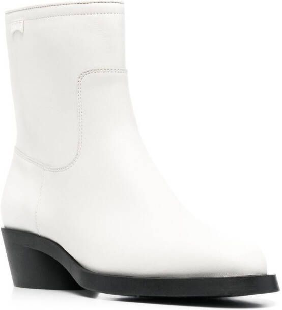 Camper Upright 60mm ankle boots White