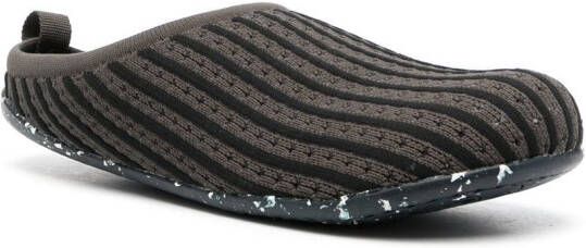 Camper Wabi rib-knit slippers Black