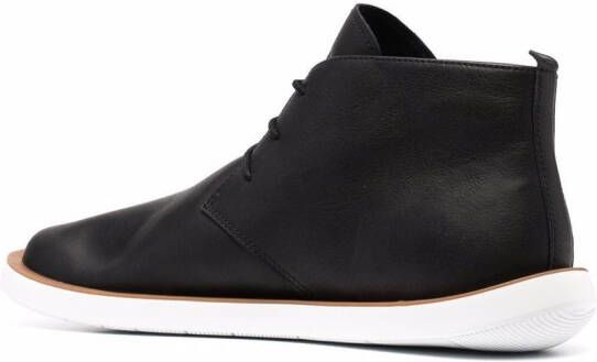 Camper Wagon lace-up ankle boots Black
