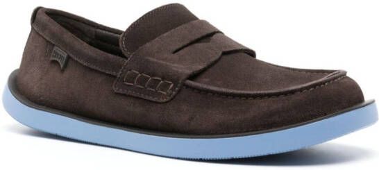 Camper Wagon penny-slot suede loafers Brown