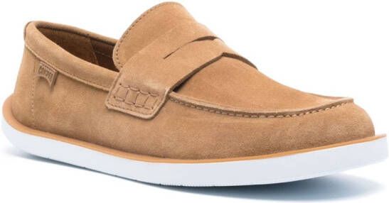 Camper Wagon suede loafers Brown