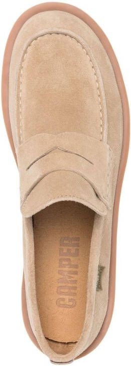 Camper Wagon suede penny loafers Neutrals