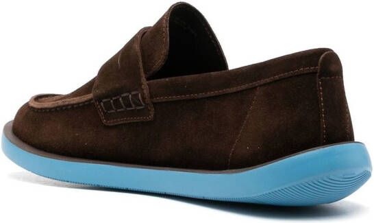 Camper Wagon suede slip-on loafers Brown