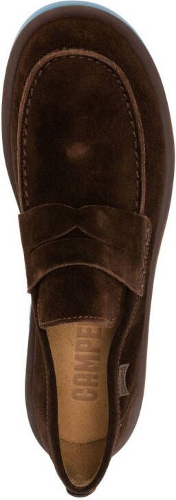 Camper Wagon suede slip-on loafers Brown