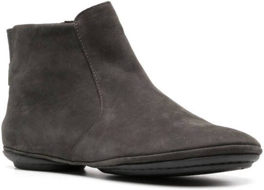 Camper zip-up suede ankle boots Grey