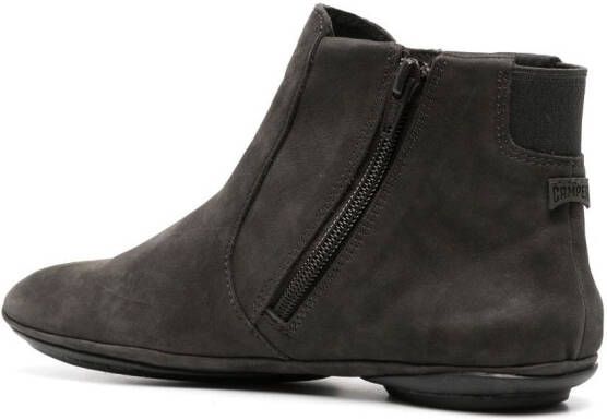 Camper zip-up suede ankle boots Grey