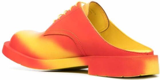 CamperLab 1978 gradient effect open heel oxford shoes Yellow