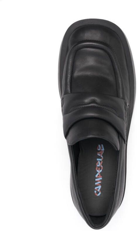 CamperLab 1978 square-toe leather loafers Black