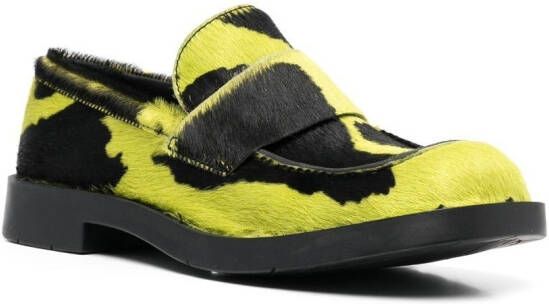 CamperLab animal-print leather loafers Yellow