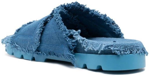 CamperLab Brutus frayed-edge sandals Blue