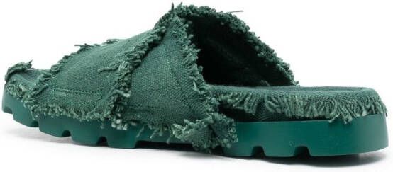 CamperLab Brutus frayed-edge sandals Green