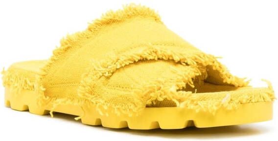 CamperLab Brutus frayed-edge sandals Yellow