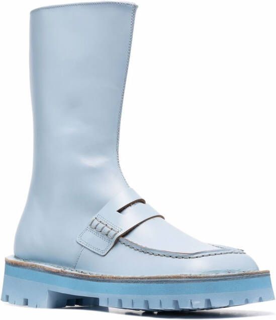 CamperLab Eki mid-calf leather boots Blue