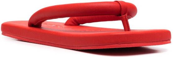 CamperLab Hastalavista leather flip flops Red