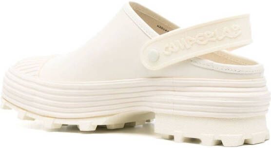 CamperLab leather slingback clogs White