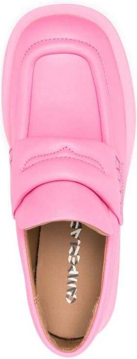 CamperLab Mil 1978 padded leather loafers Pink