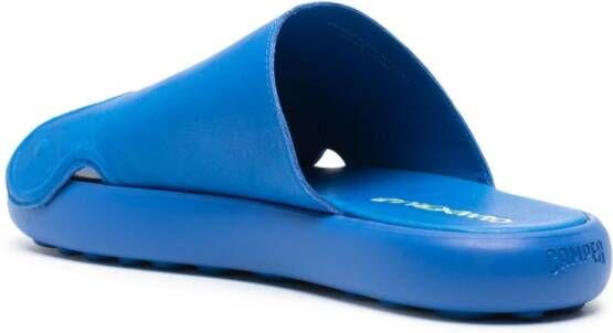 CamperLab Pelotas Flota toes-shaped leather slides Blue