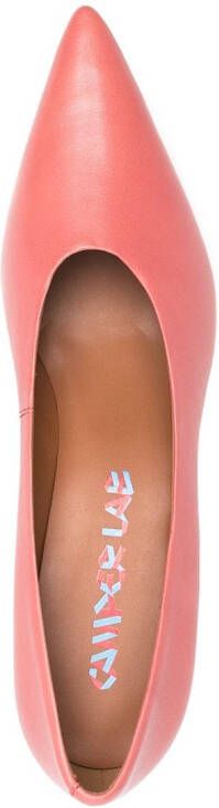 CamperLab pointed wedge heel pumps Red