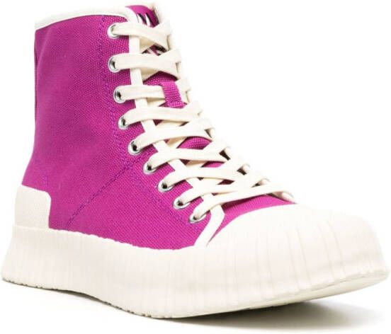 CamperLab Roz canvas high-top sneakers Pink