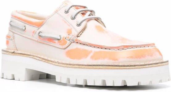 CamperLab tie-dye lace-up shoes Orange