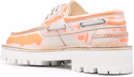 CamperLab tie-dye lace-up shoes Orange