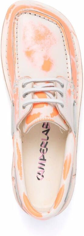 CamperLab tie-dye lace-up shoes Orange