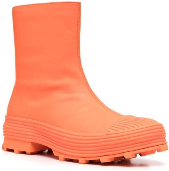 CamperLab Traktori leather ankle boots Orange
