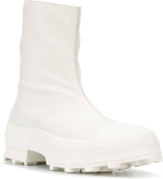 CamperLab Traktori zipped ankle boots White