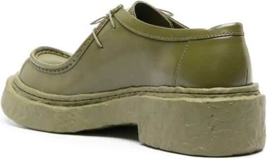 CamperLab Vamonos leather derby shoes Green