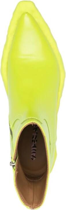CamperLab Venga chunky-sole leather boots Green
