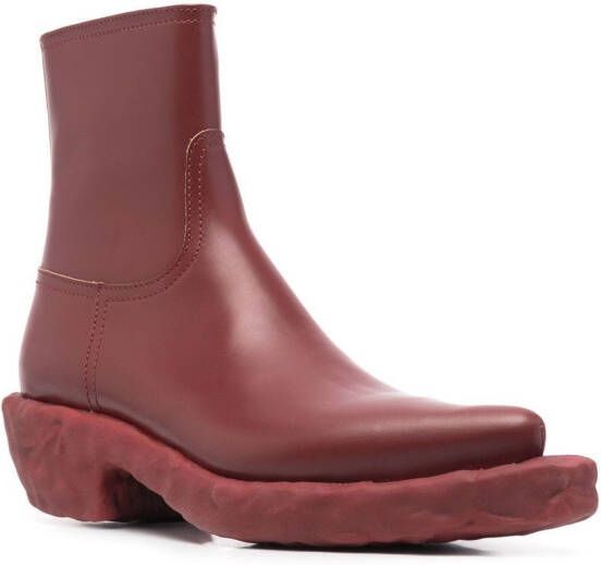 CamperLab Venga leather boots Red