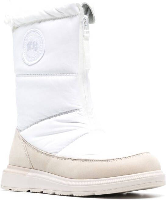 Canada Goose Cypress fold-down puffer boots White