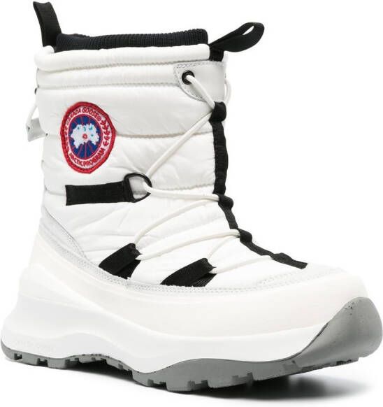 Canada Goose logo-patch snow boots White