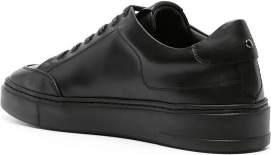 Canali leather low-top sneakers Black
