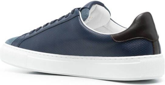 Canali low-top perforated sneakers Blue